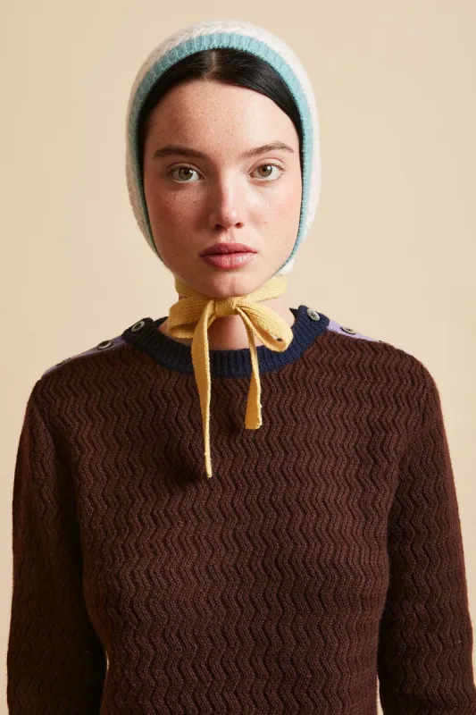 Cagoule en maille de laine et cachemire tricolore sold by Paul & Joe