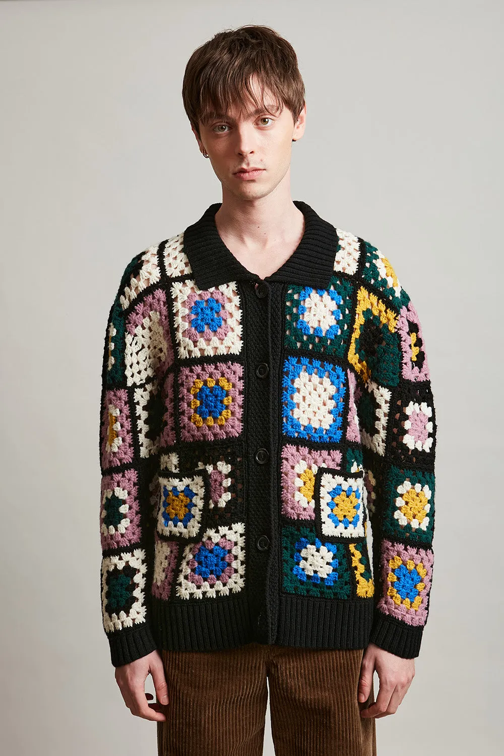 Cardigan ample en crochet à motif floral sold by Paul & Joe