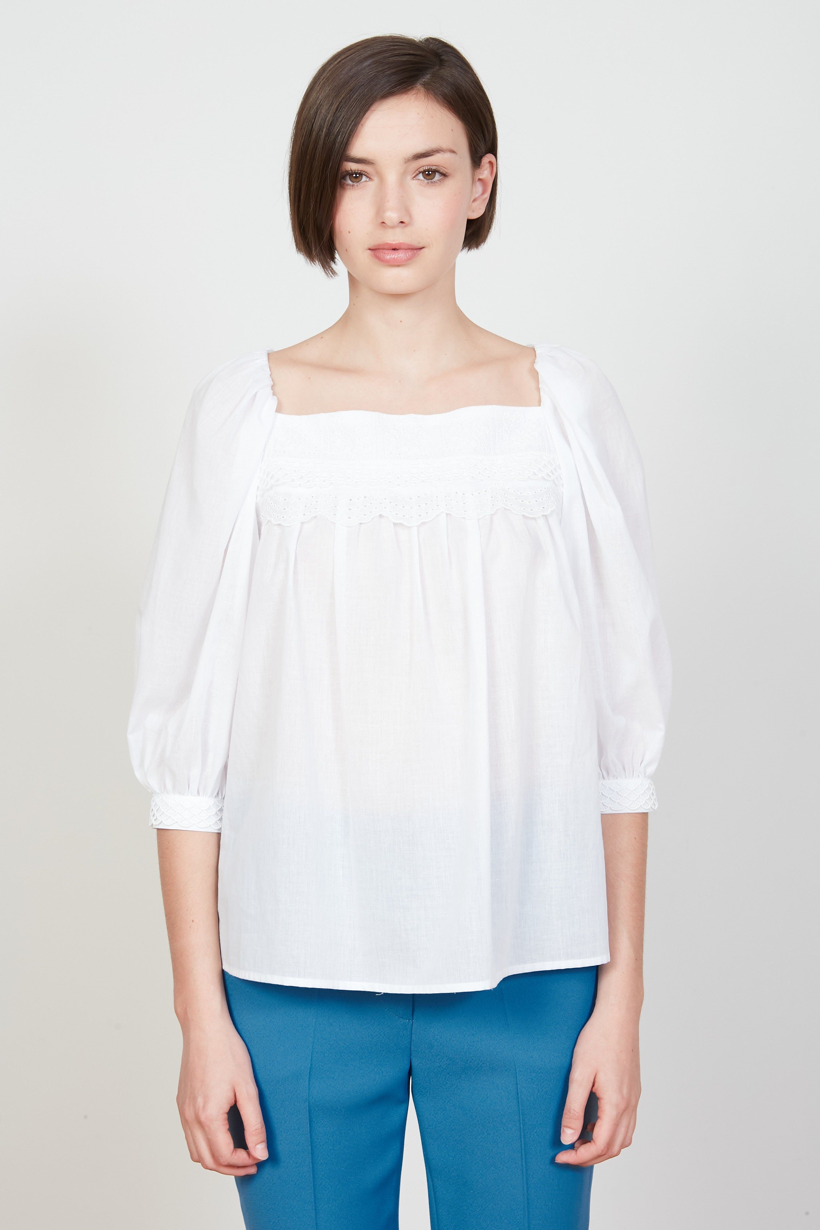 Blouse en voile de coton évasée sold by Paul & Joe