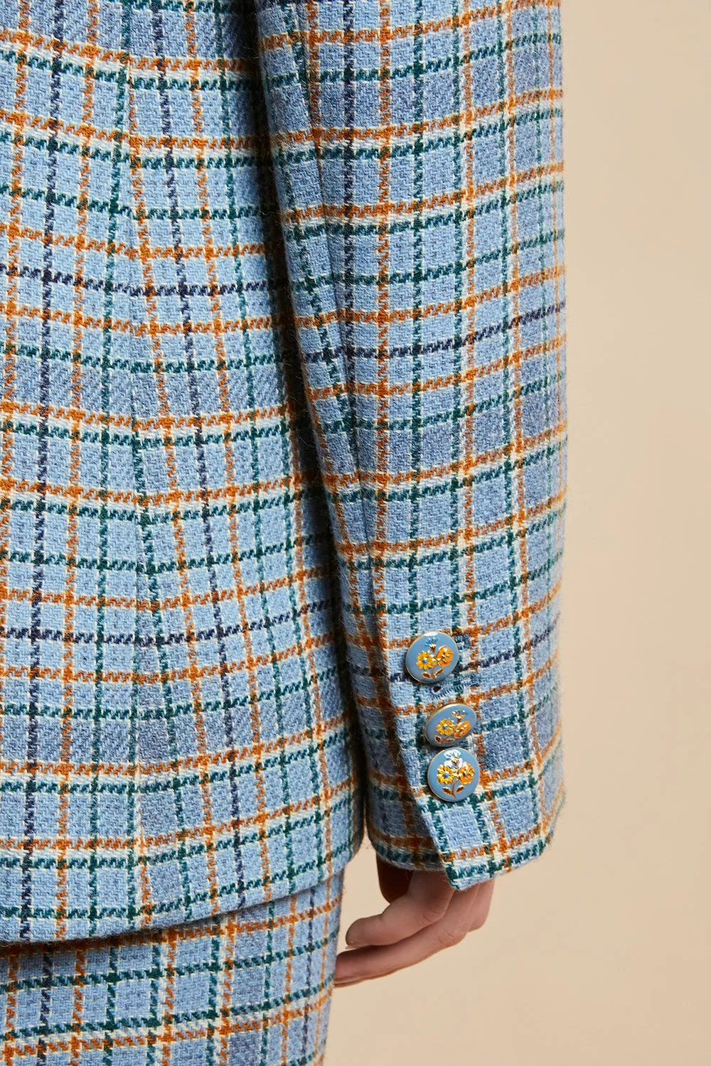Veste longue tartan en laine tissée en France sold by Paul & Joe product image thumbnail 5