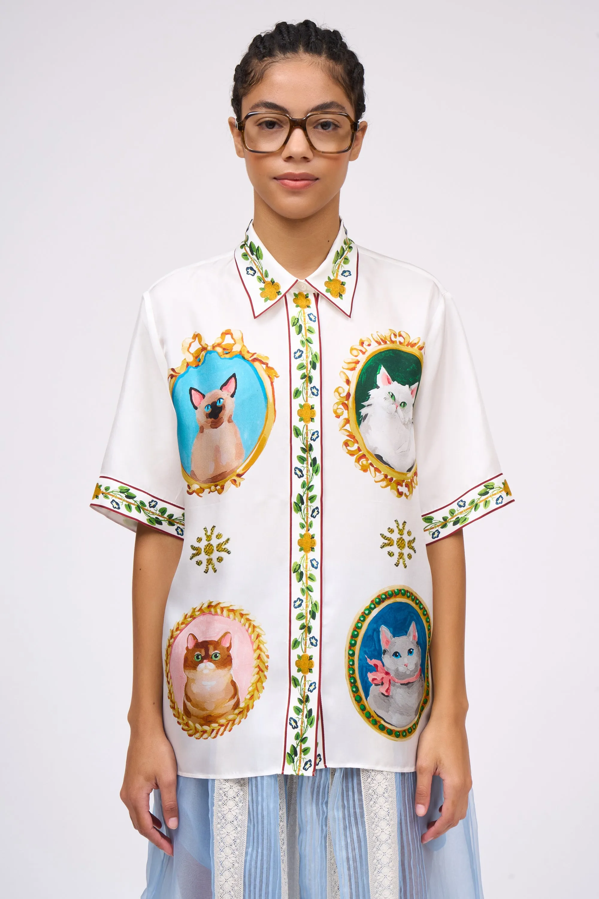 Chemise en twill de soie imprimé exclusif sold by Paul & Joe