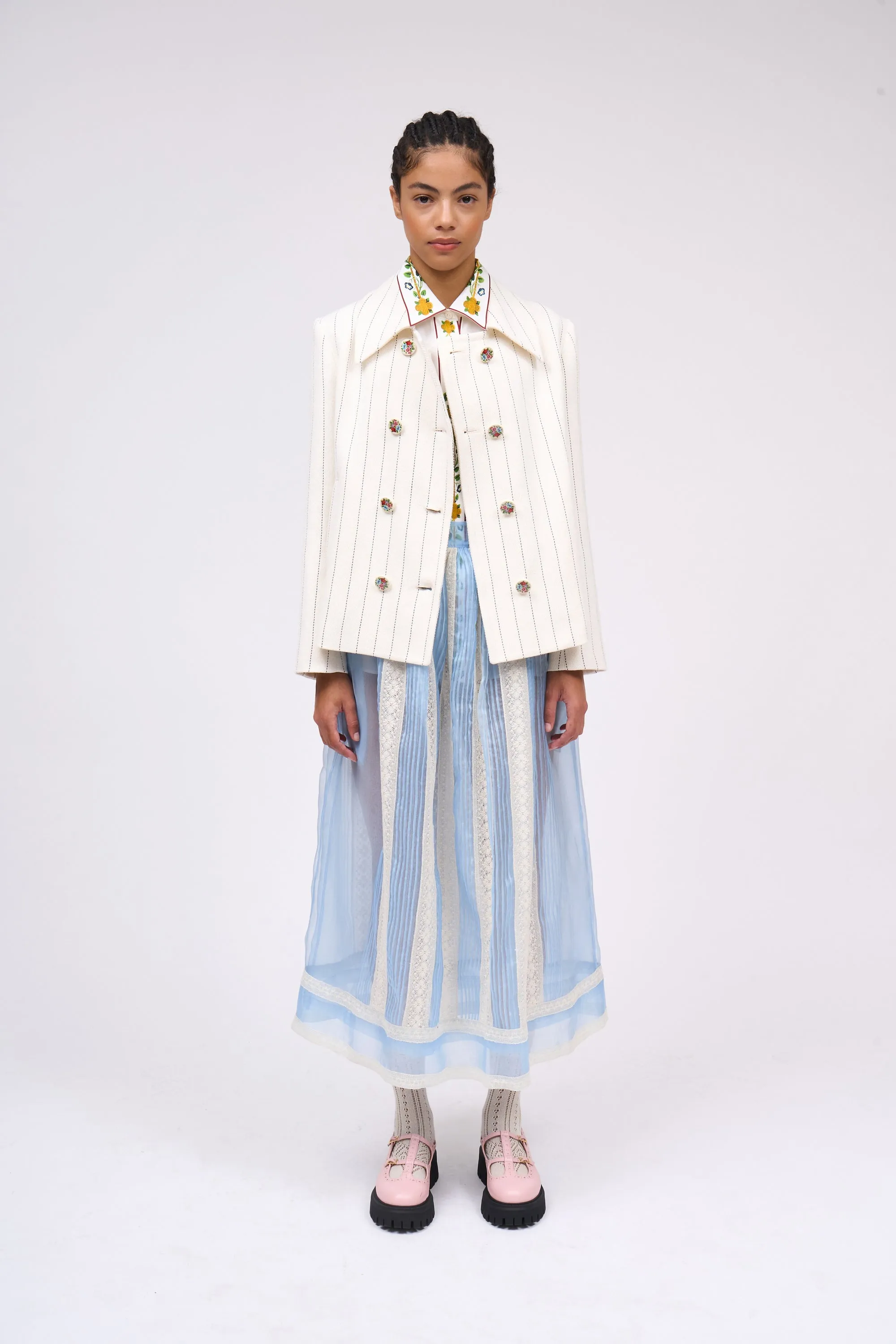 Veste en drill de coton et lin rayé sold by Paul & Joe product image thumbnail 5