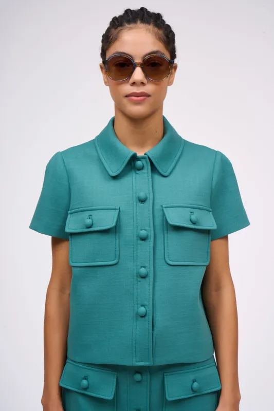 Veste coupe droite et courte en laine vierge sold by Paul & Joe