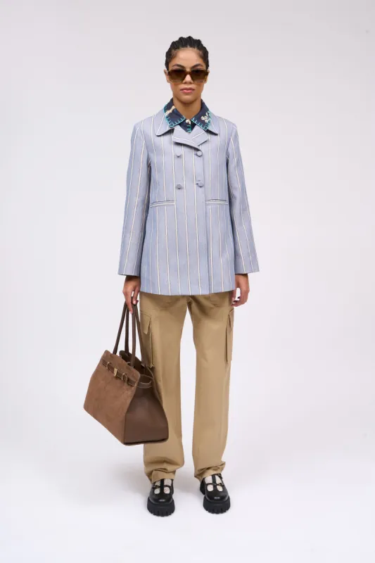 Veste en canvas chambray rayé sold by Paul & Joe