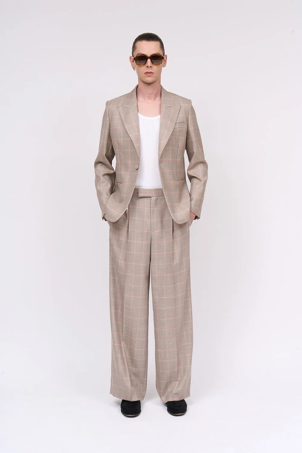 Pantalon à carreaux à la coupe ample sold by Paul & Joe