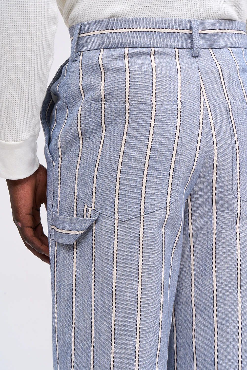 Pantalon coupe loose en toile denim rayé sold by Paul & Joe product image thumbnail 5