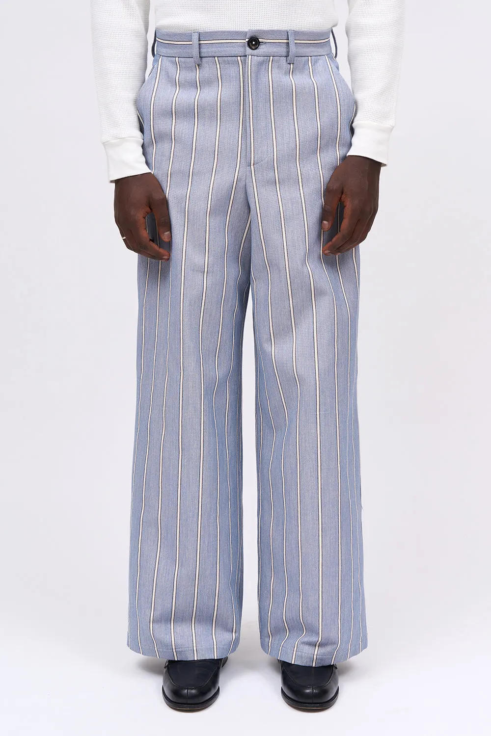 Pantalon coupe loose en toile denim rayé sold by Paul & Joe product image thumbnail 2