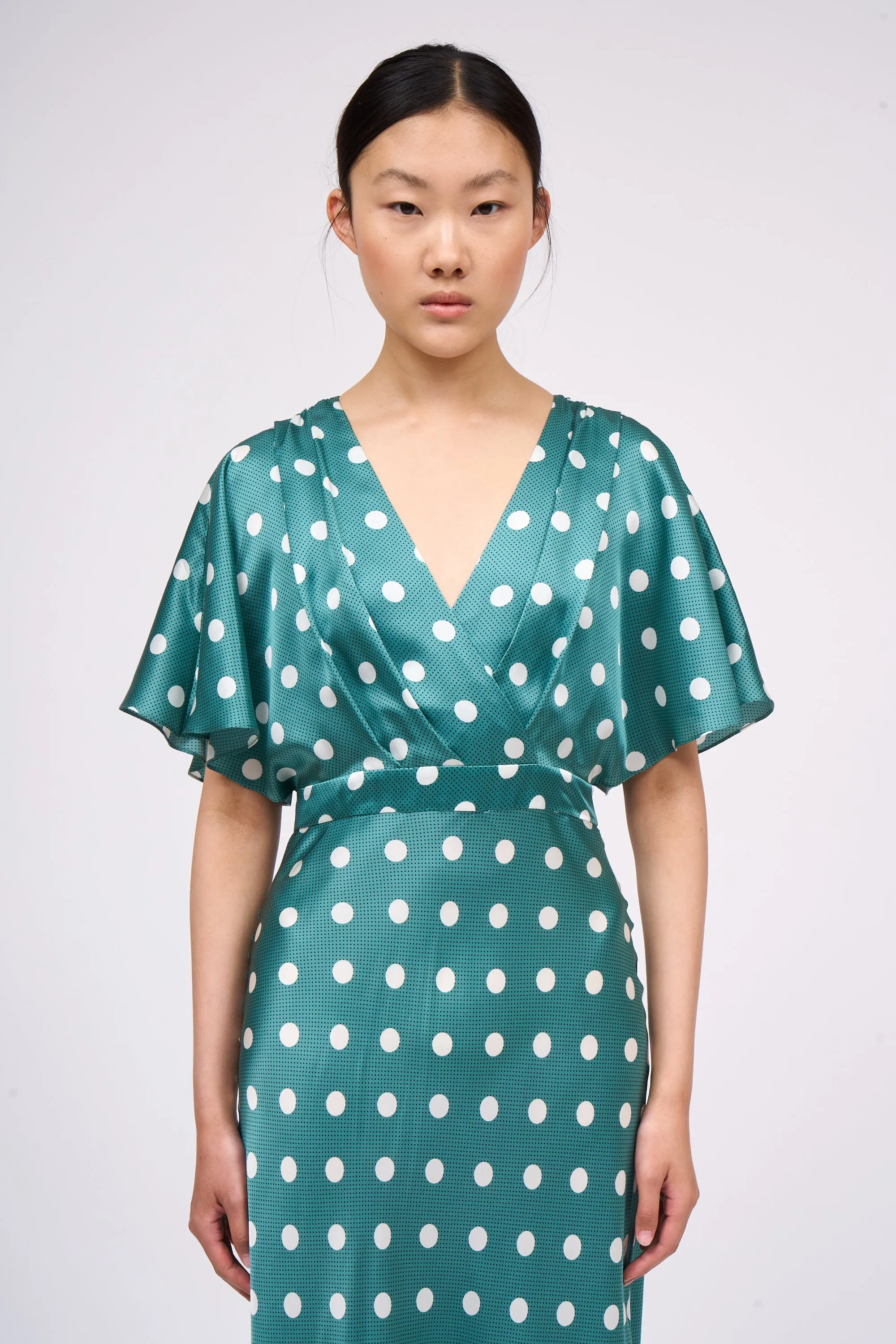 Robe longue en satin de soie imprimé pois sold by Paul & Joe product image thumbnail 4