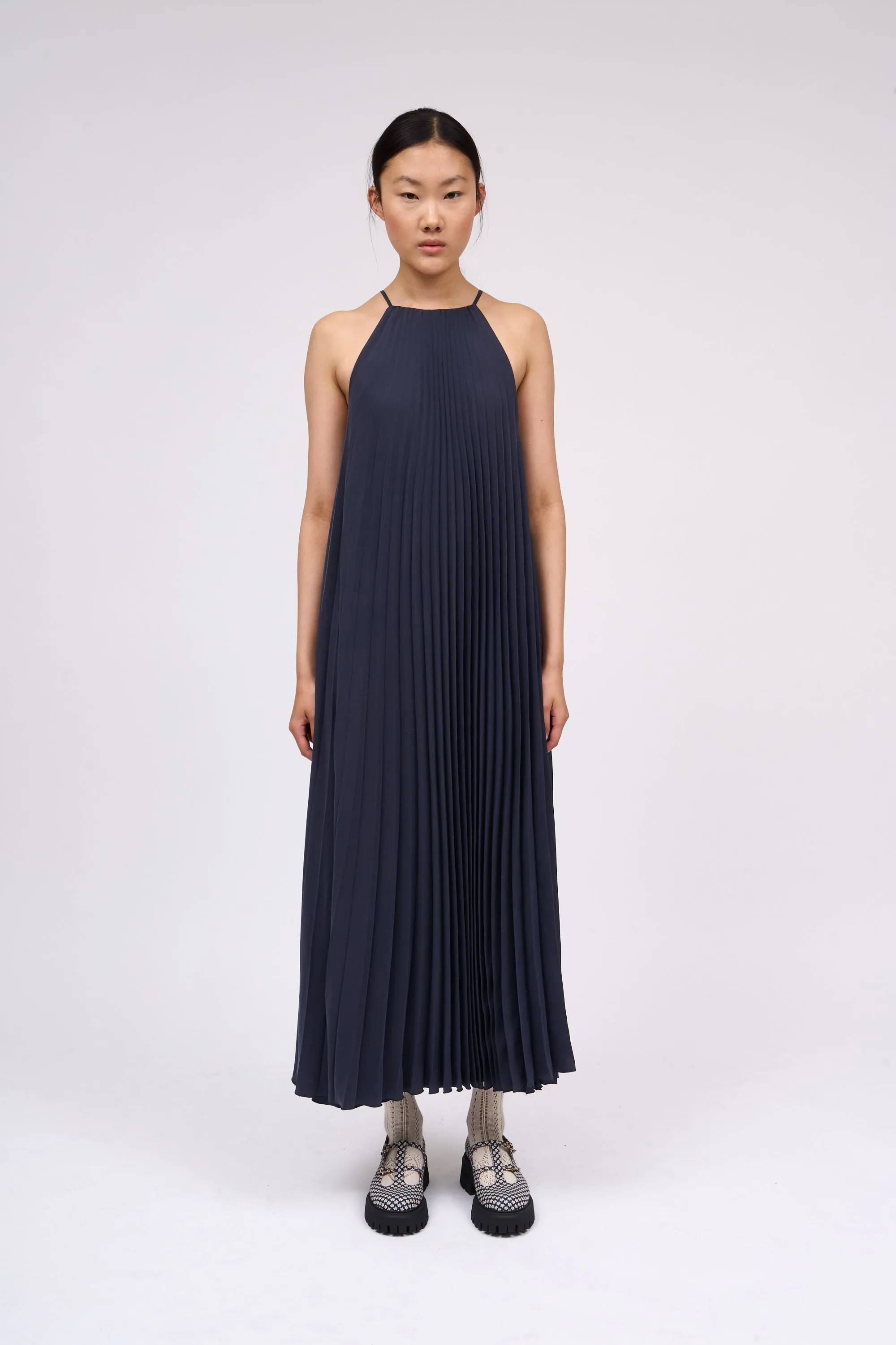 Robe longue plissée soleil sans manche sold by Paul & Joe