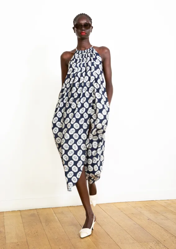 Robe mi-longue sans manche en lin et viscose imprimé fleuri sold by Paul & Joe