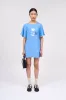 Robe courte forme tee shirt en lin brodé sold by Paul & Joe
