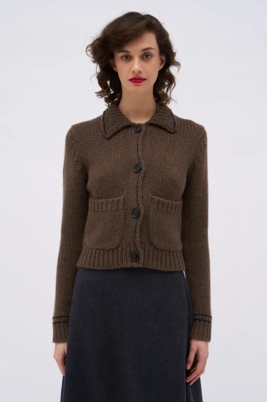 Cardigan court en cachemire mélangé sold by Paul & Joe