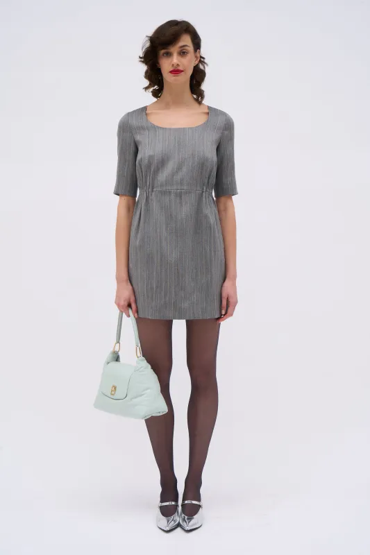 Robe en twill de laine rayée et soie sold by Paul & Joe