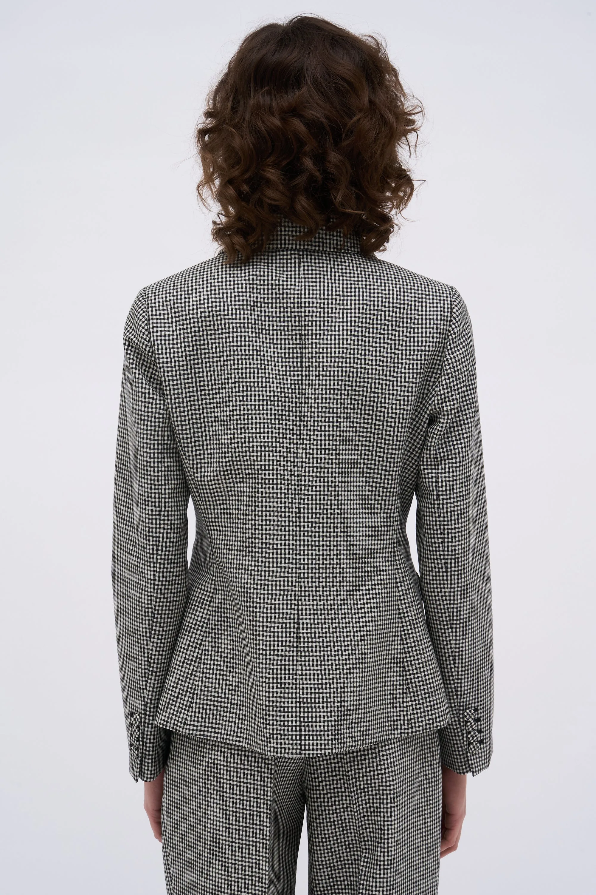 Veste en mohair mélangé en vichy noir et blanc sold by Paul & Joe product image thumbnail 3