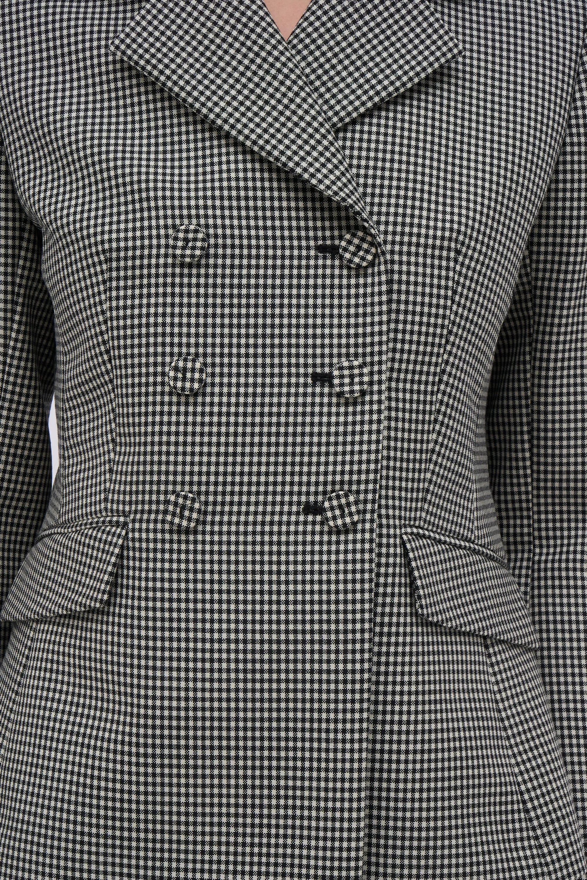 Veste en mohair mélangé en vichy noir et blanc sold by Paul & Joe product image thumbnail 4