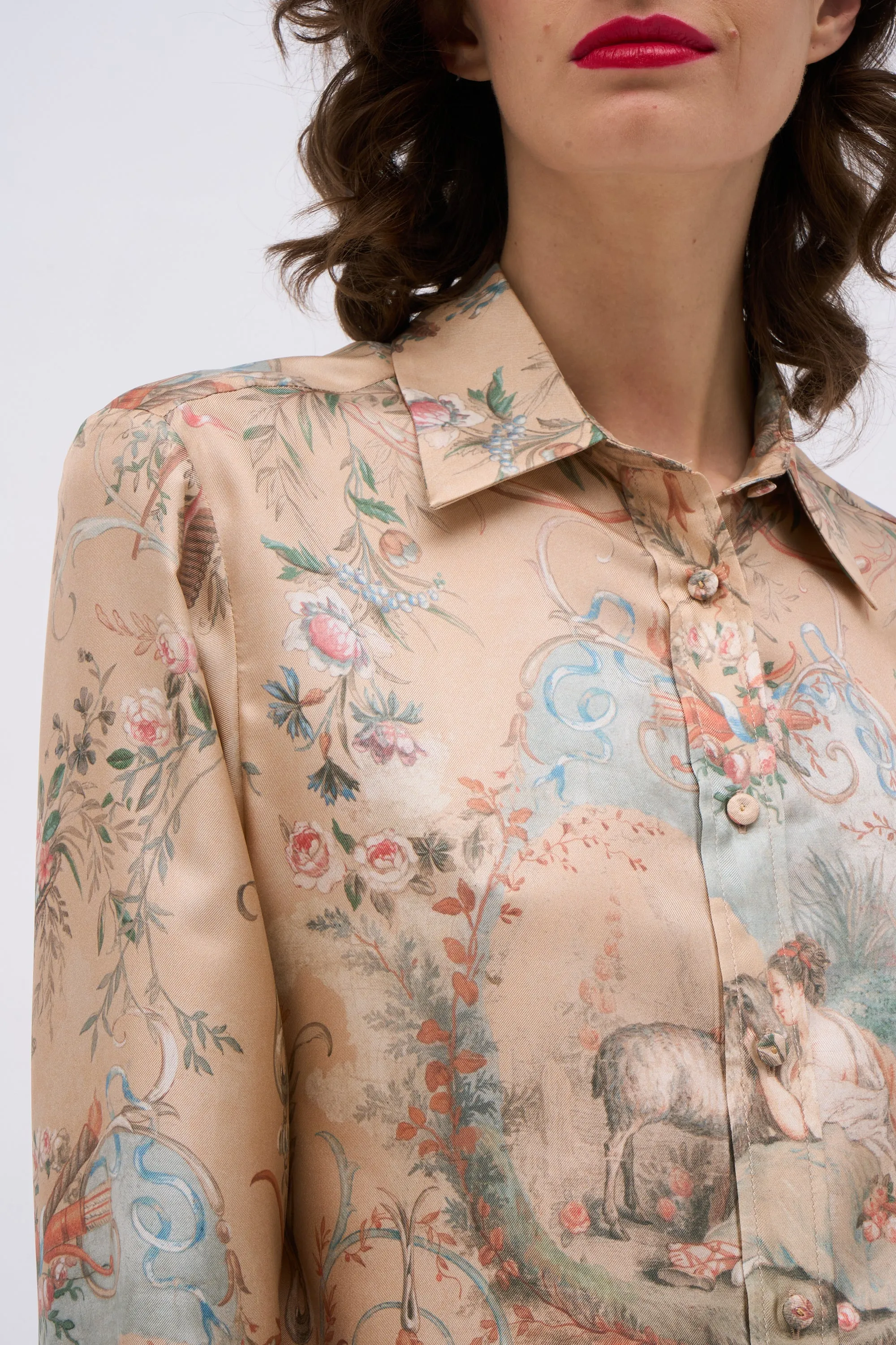 Chemise en twill de soie imprimée d'une scène bucolique sold by Paul & Joe product image thumbnail 4