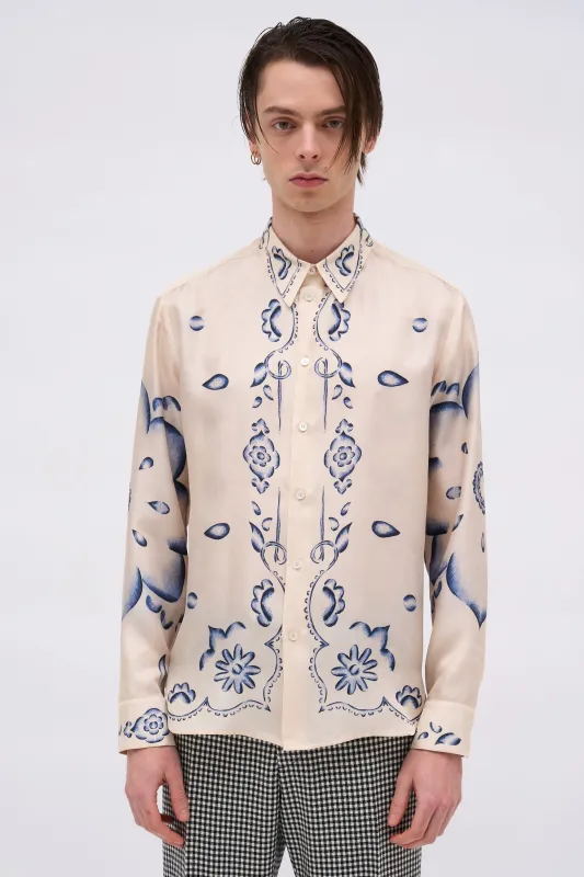 Chemise en twill de soie imprimée rosace sold by Paul & Joe