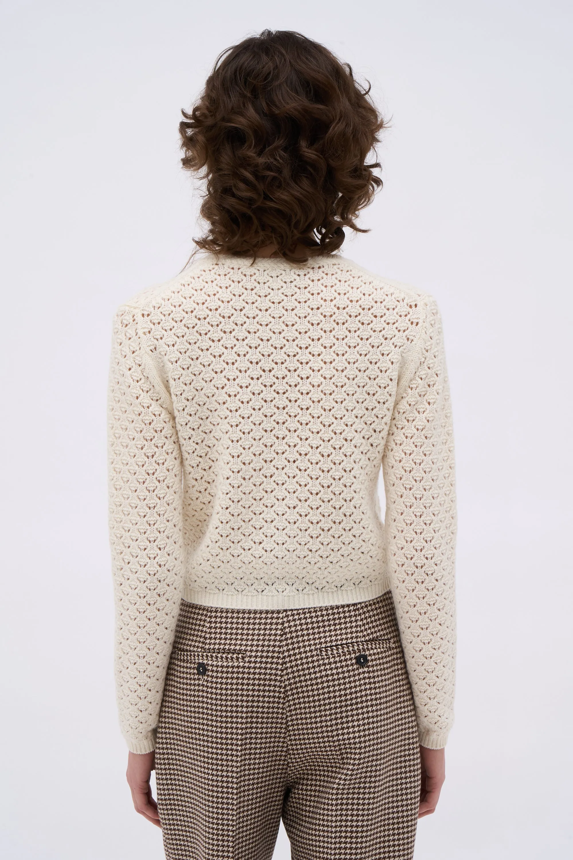 Cardigan en cachemire mélangé crocheté sold by Paul & Joe product image thumbnail 3