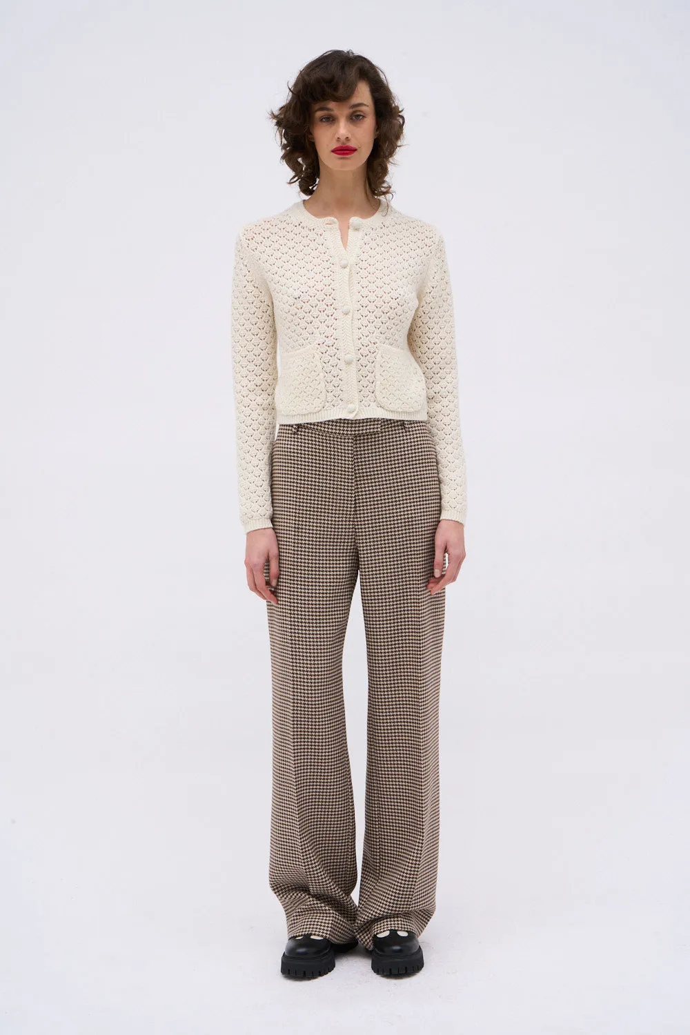 Cardigan en cachemire mélangé crocheté sold by Paul & Joe product image thumbnail 4