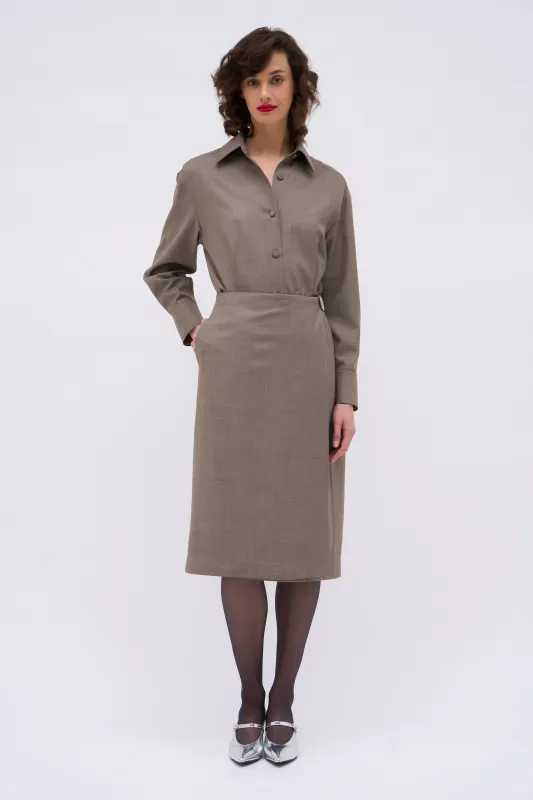 Robe en laine vierge fil à fil effet trompe l'œil sold by Paul & Joe