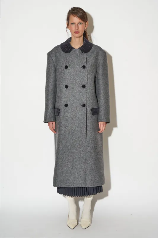 Manteau oversize long en laine et cachemire made by Paul & Joe