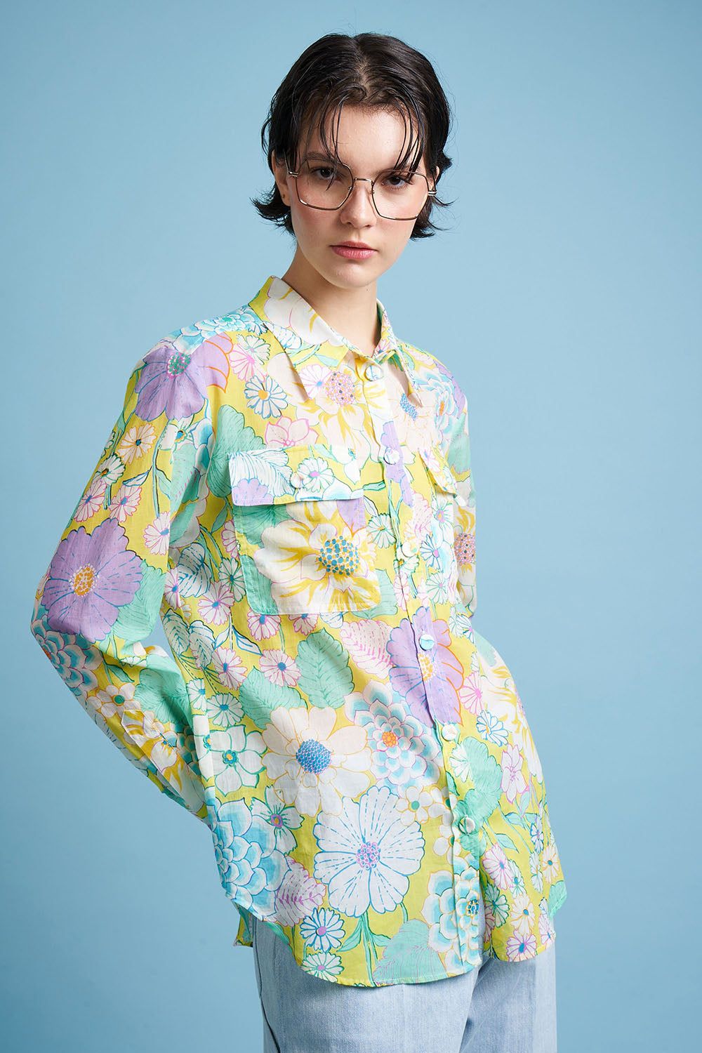 Chemise en voile de coton imprimé floral sold by Paul & Joe