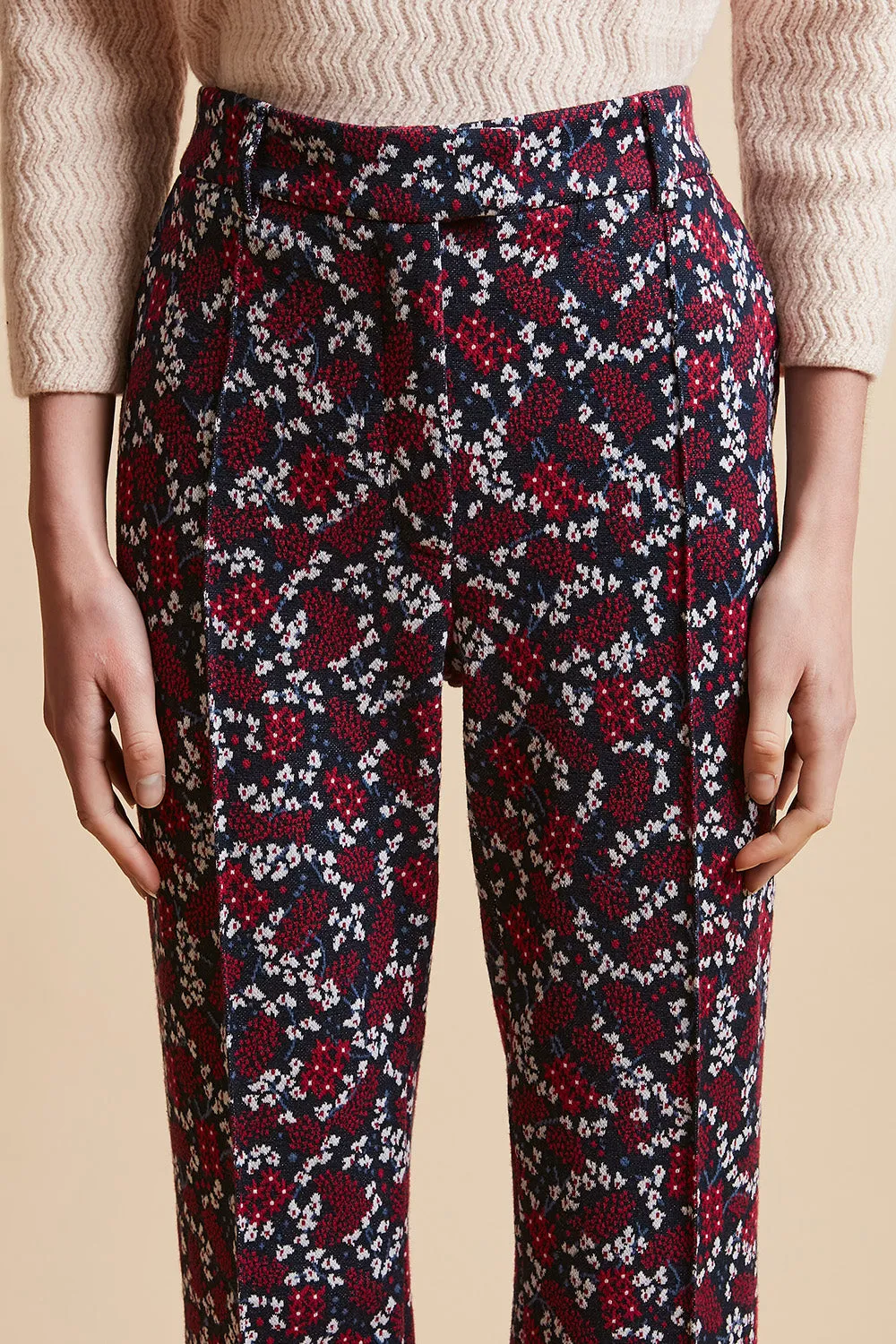 Pantalon en interlock jacquard à motif floral all over sold by Paul & Joe product image thumbnail 3