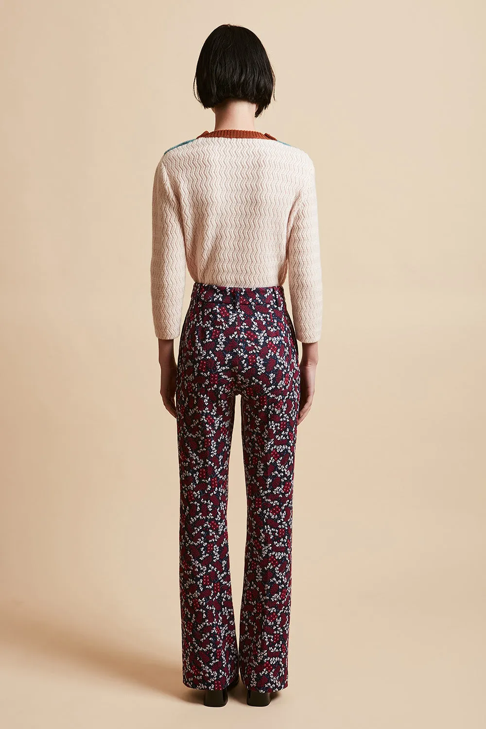 Pantalon en interlock jacquard à motif floral all over sold by Paul & Joe product image thumbnail 4