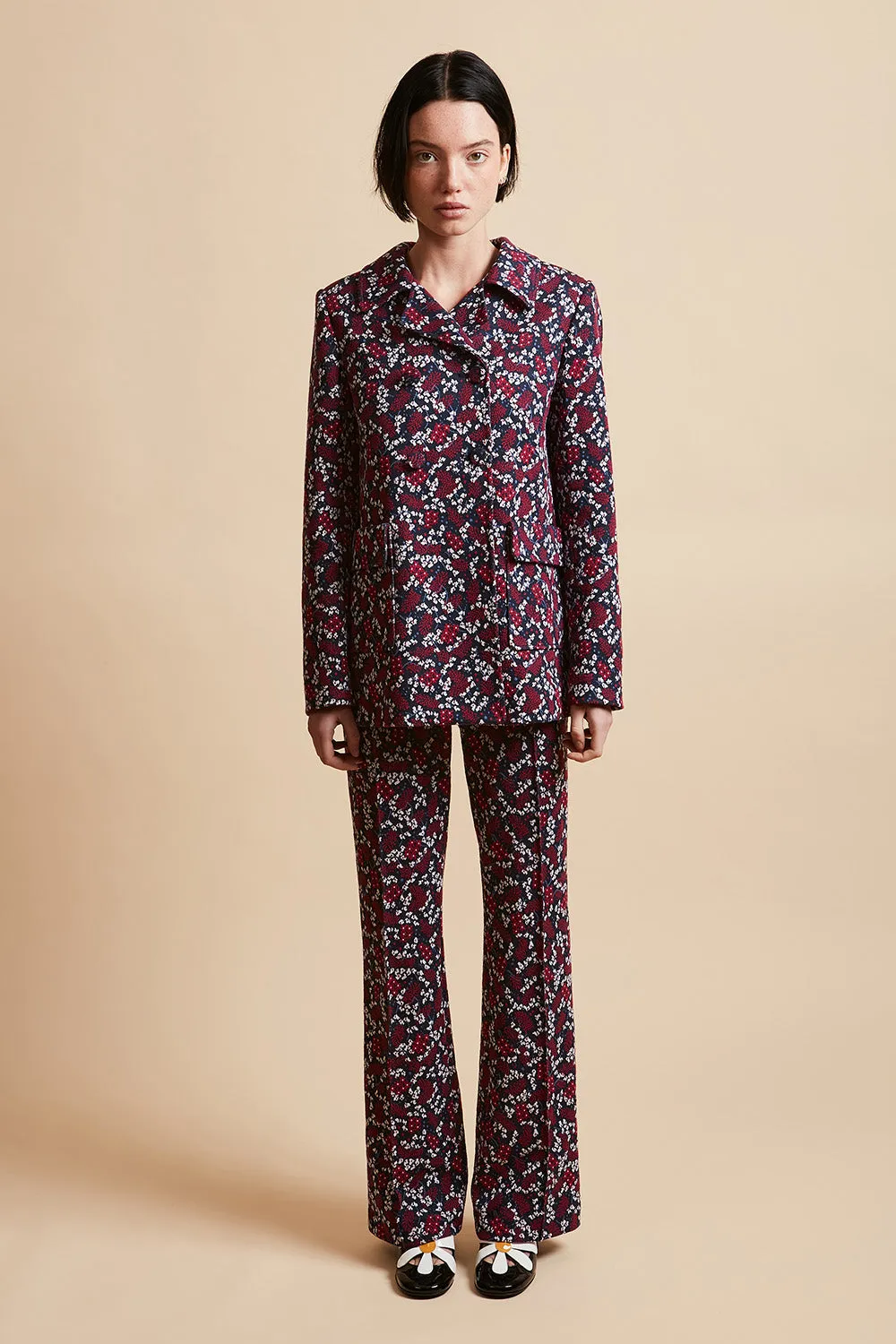 Pantalon en interlock jacquard à motif floral all over sold by Paul & Joe