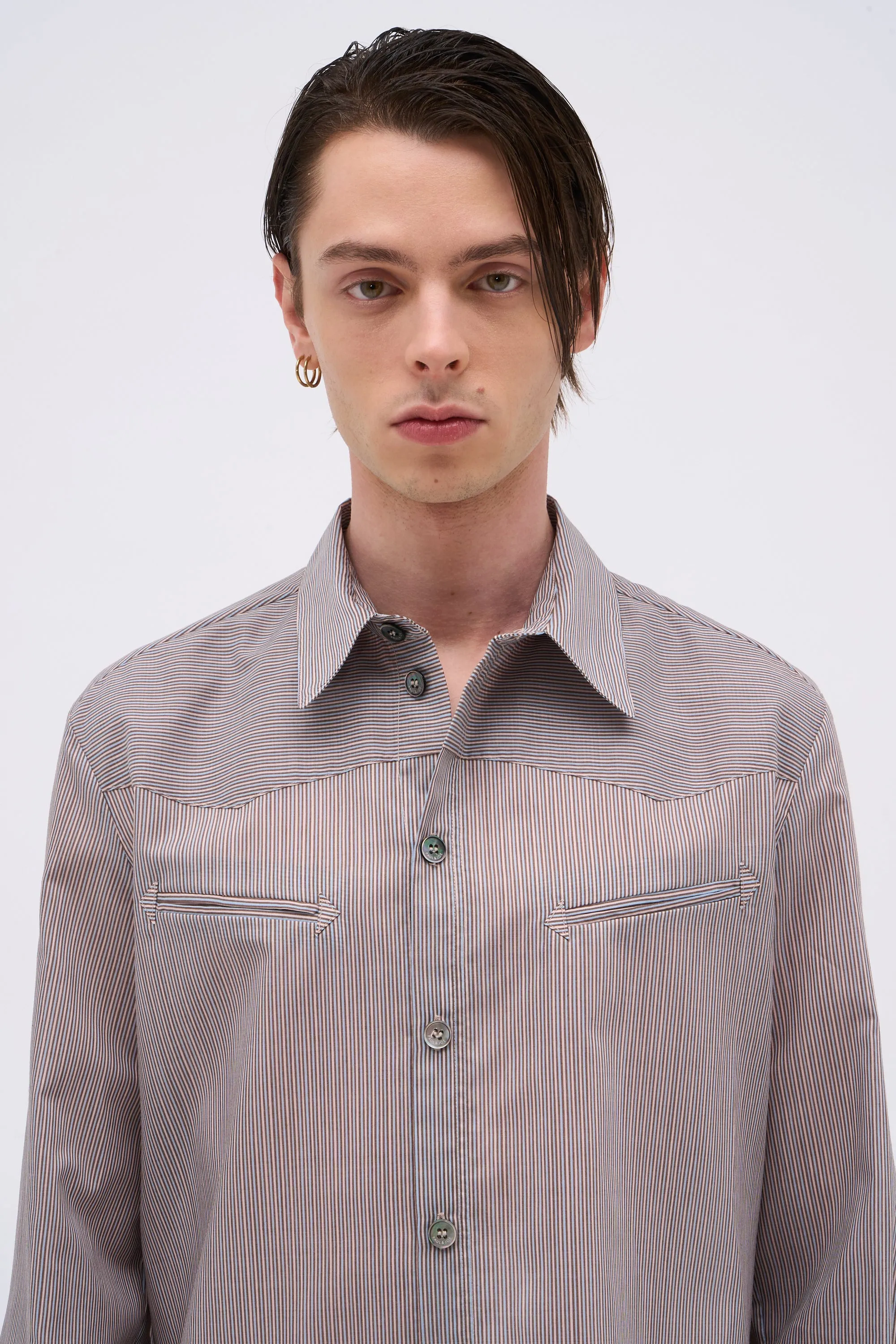 Chemise en mélange soie et laine rayée sold by Paul & Joe product image thumbnail 4