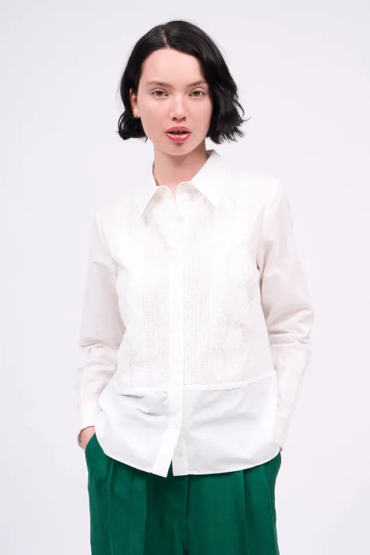 Chemise en voile de coton et dentelle de Calais made by Paul & Joe