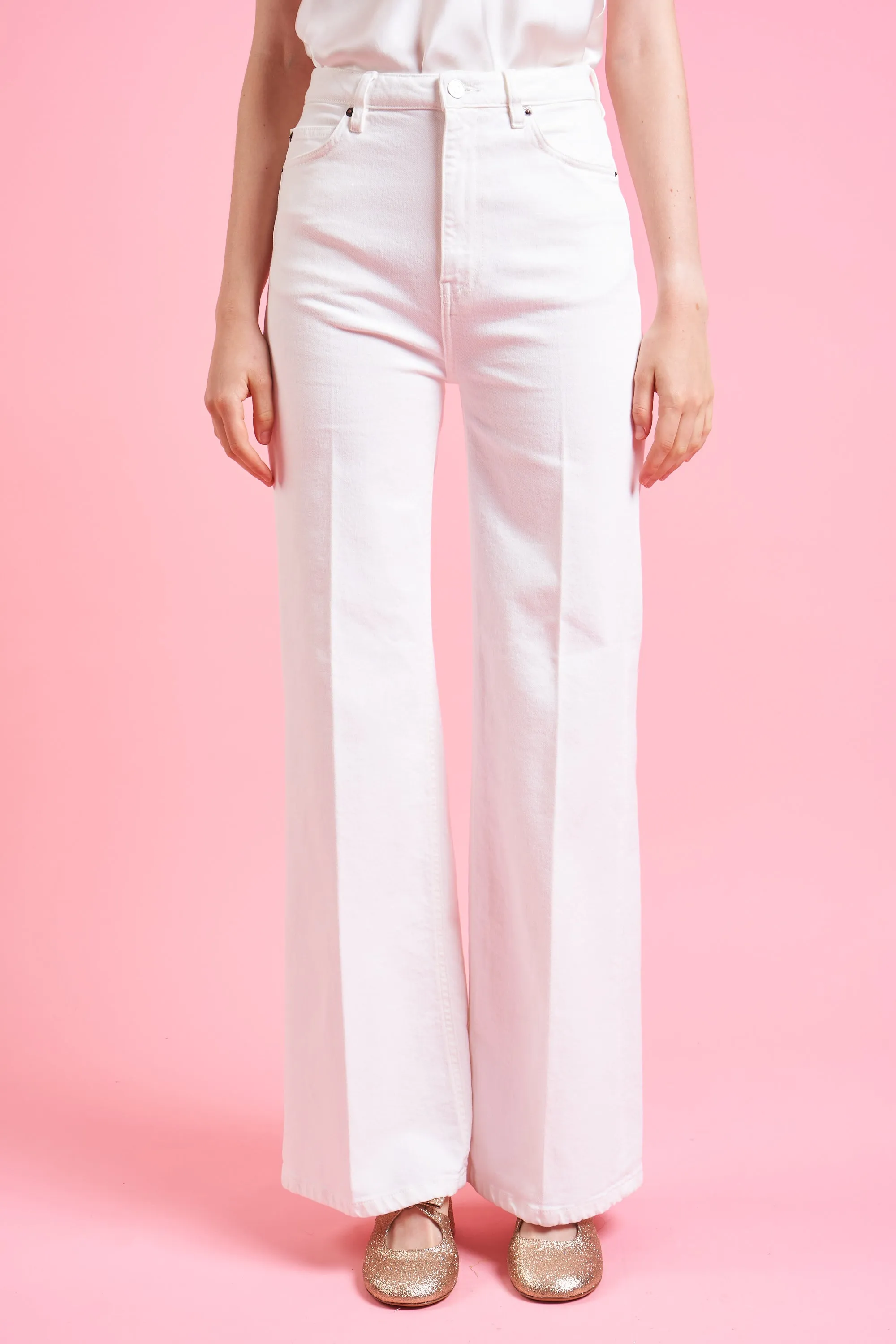 Jean taille haute coupe droite en toile de coton sold by Paul & Joe