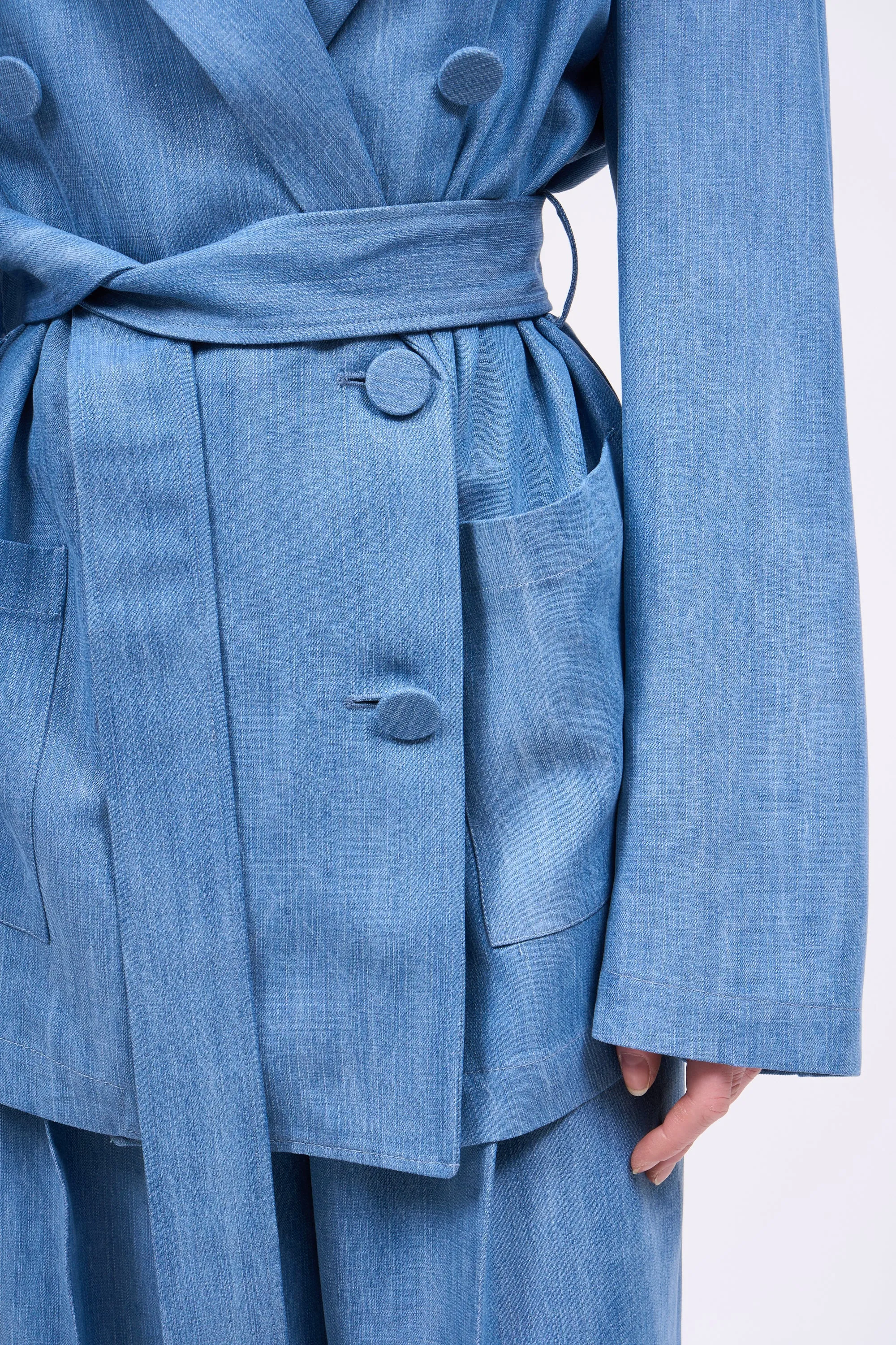 Veste fluide longue en tencel denim sold by Paul & Joe product image thumbnail 4