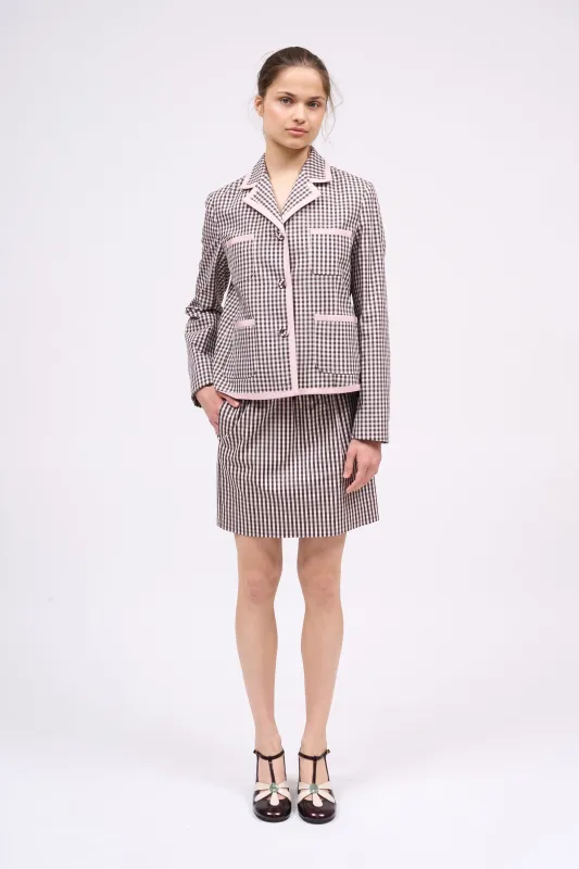 Veste courte en popeline de coton vichy sold by Paul & Joe