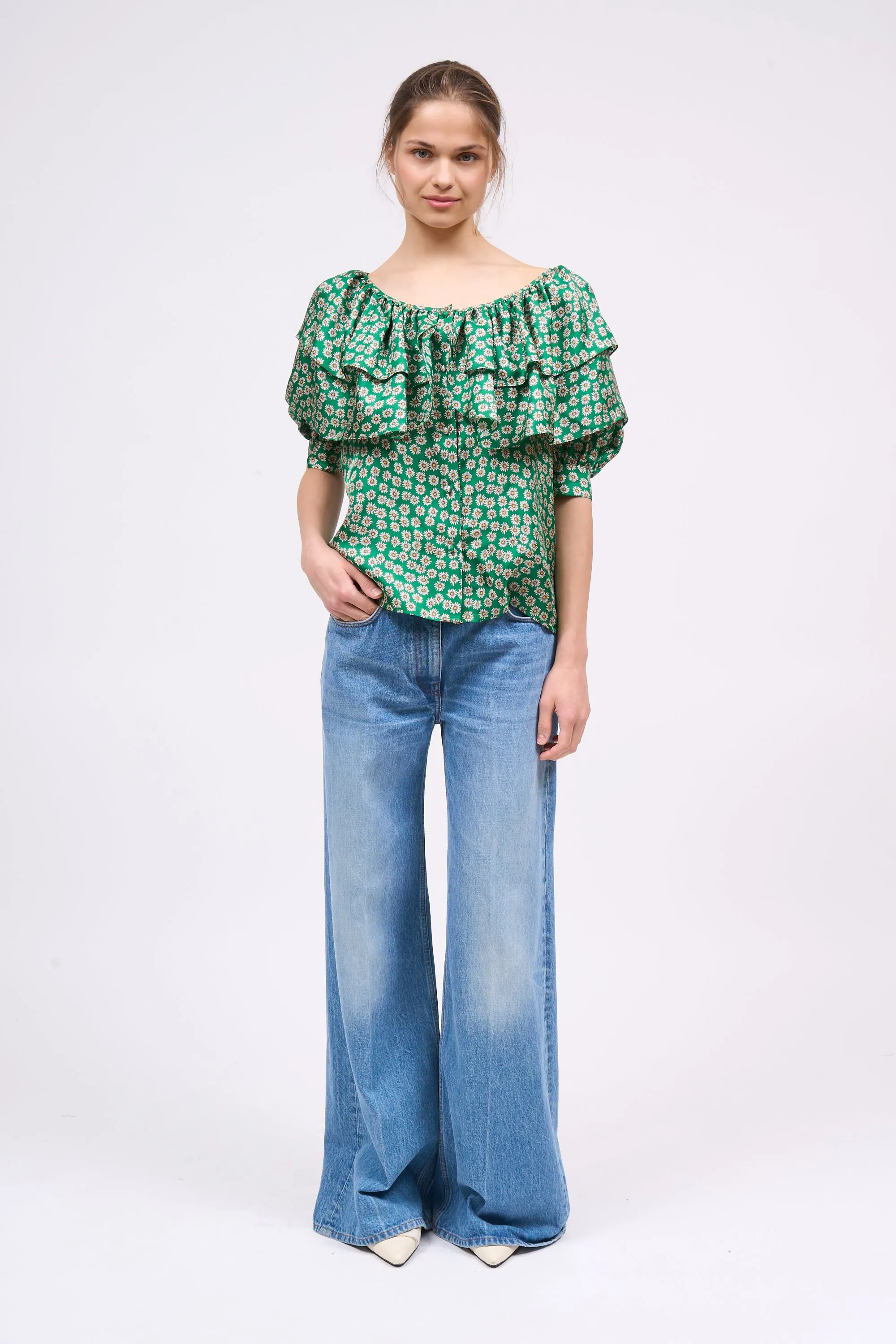 Blouse imprimée marguerite sur twill de soie sold by Paul & Joe product image thumbnail 2