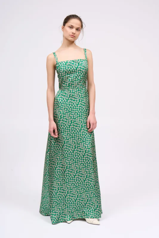 Robe longue imprimée marguerite sur twill de soie sold by Paul & Joe