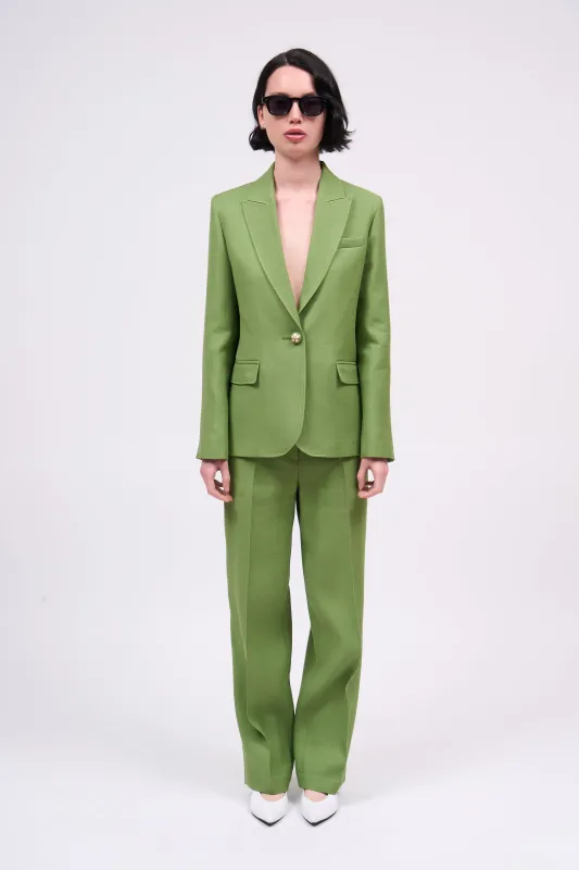 Veste tailleur ajustée en laine vierge et soie cady made by Paul & Joe