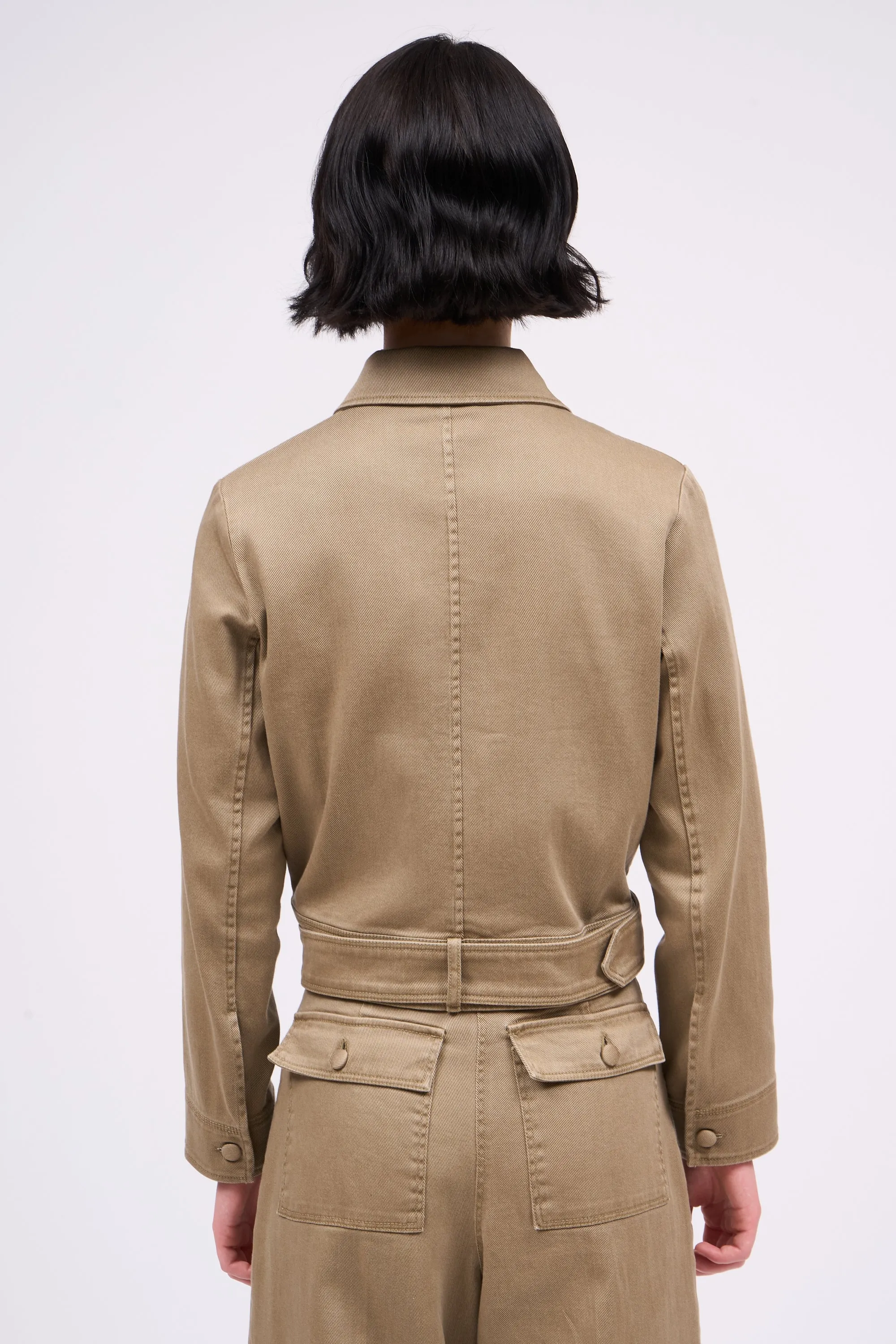 Veste courte cintrée en twill de coton délavage vintage sold by Paul & Joe product image thumbnail 5