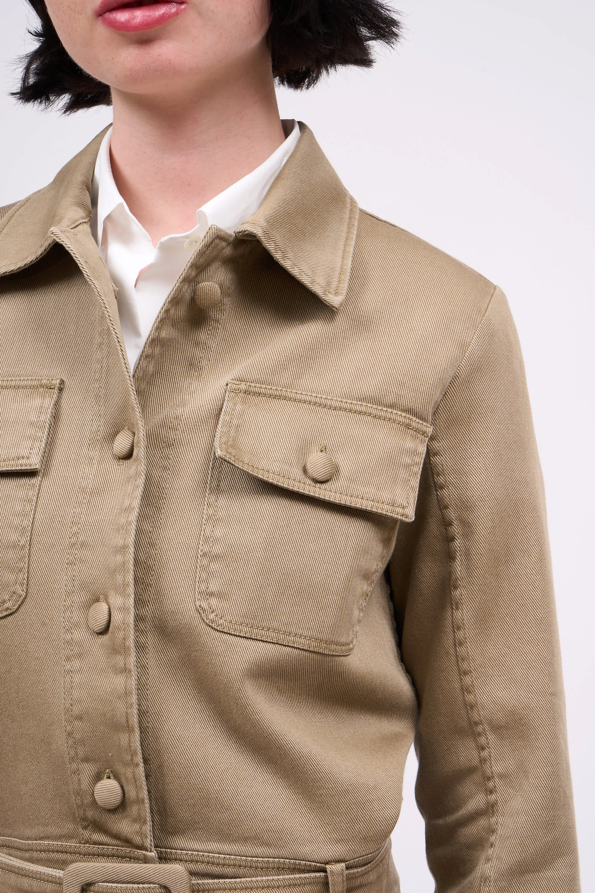 Veste courte cintrée en twill de coton délavage vintage sold by Paul & Joe product image thumbnail 4