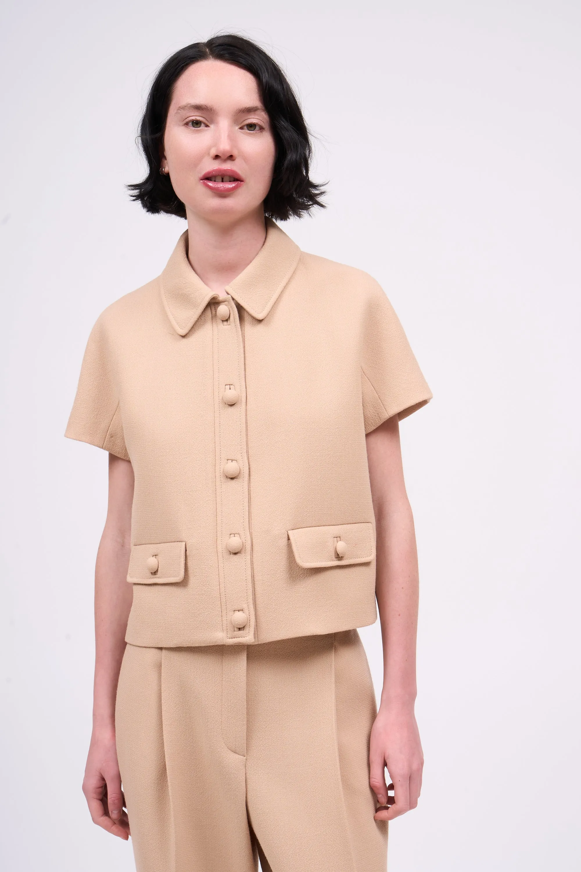 Veste coupe droite et courte en laine mélangée sold by Paul & Joe product image thumbnail 3
