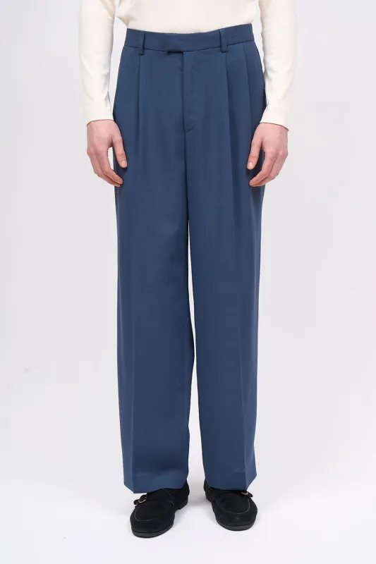 Pantalon à plis en laine et soie made by Paul & Joe