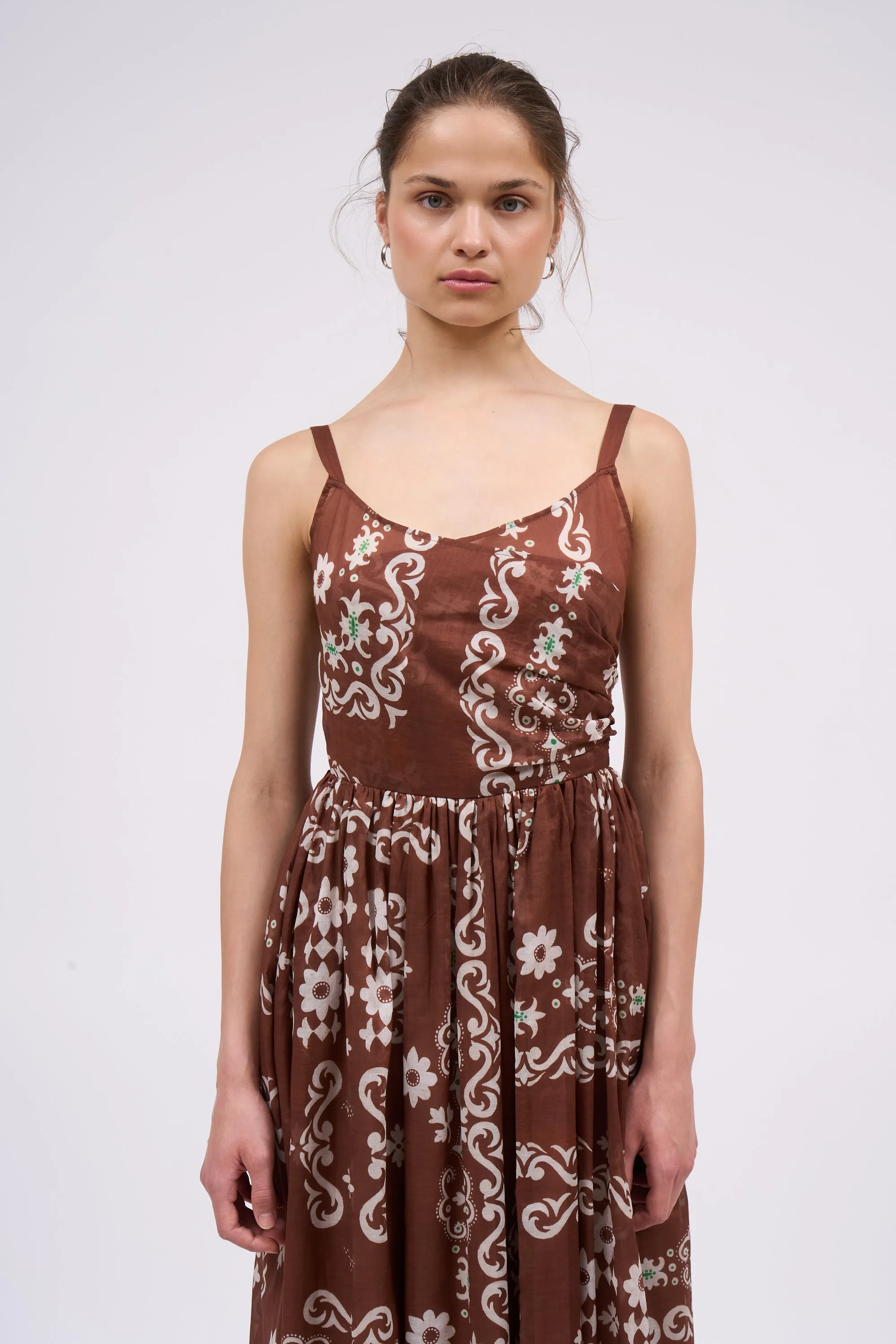 Robe longue à bretelles en coton imprimée sold by Paul & Joe product image thumbnail 3