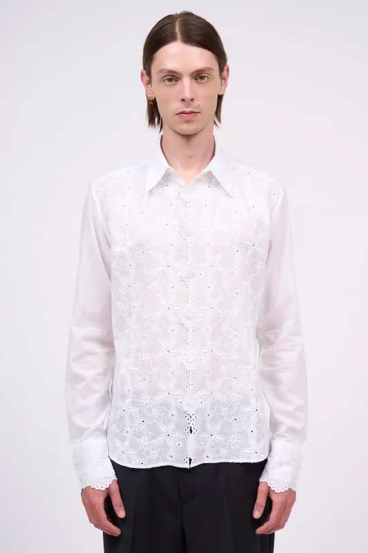 Chemise brodée en voile de coton made by Paul & Joe