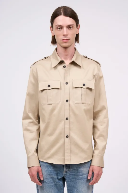 Chemise en gabardine de coton coupe droite made by Paul & Joe