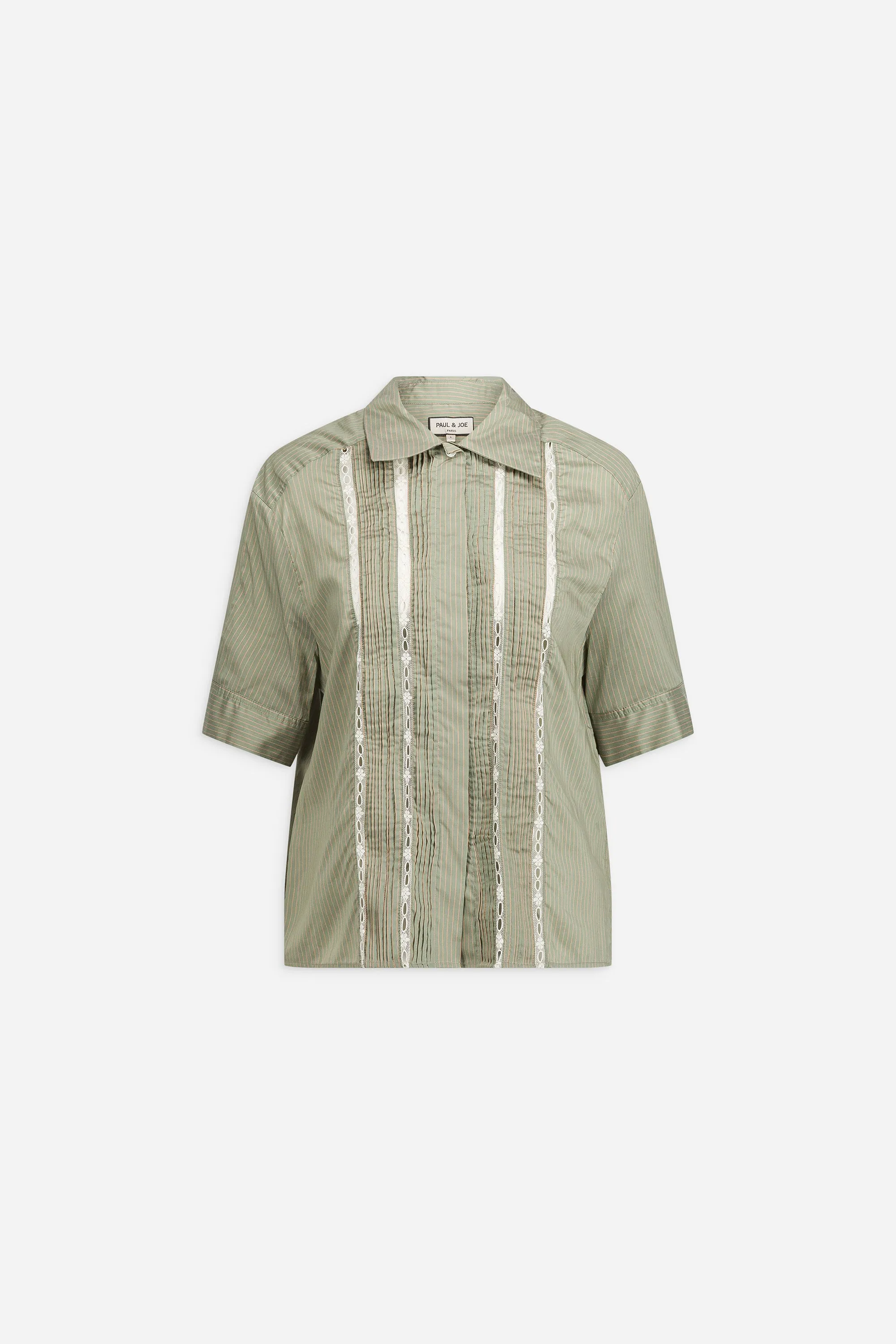 Chemise à plis en lyocell et soie rayé sold by Paul & Joe