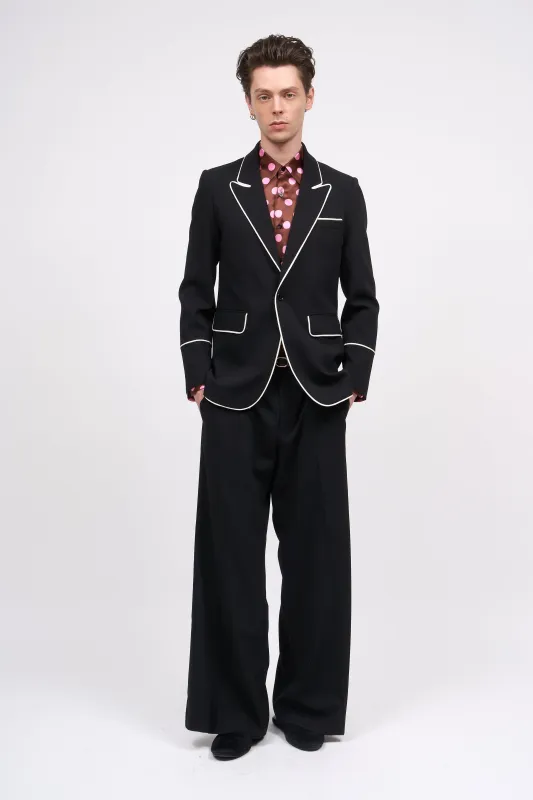 Veste de costume "smocking" en twill de laine made by Paul & Joe