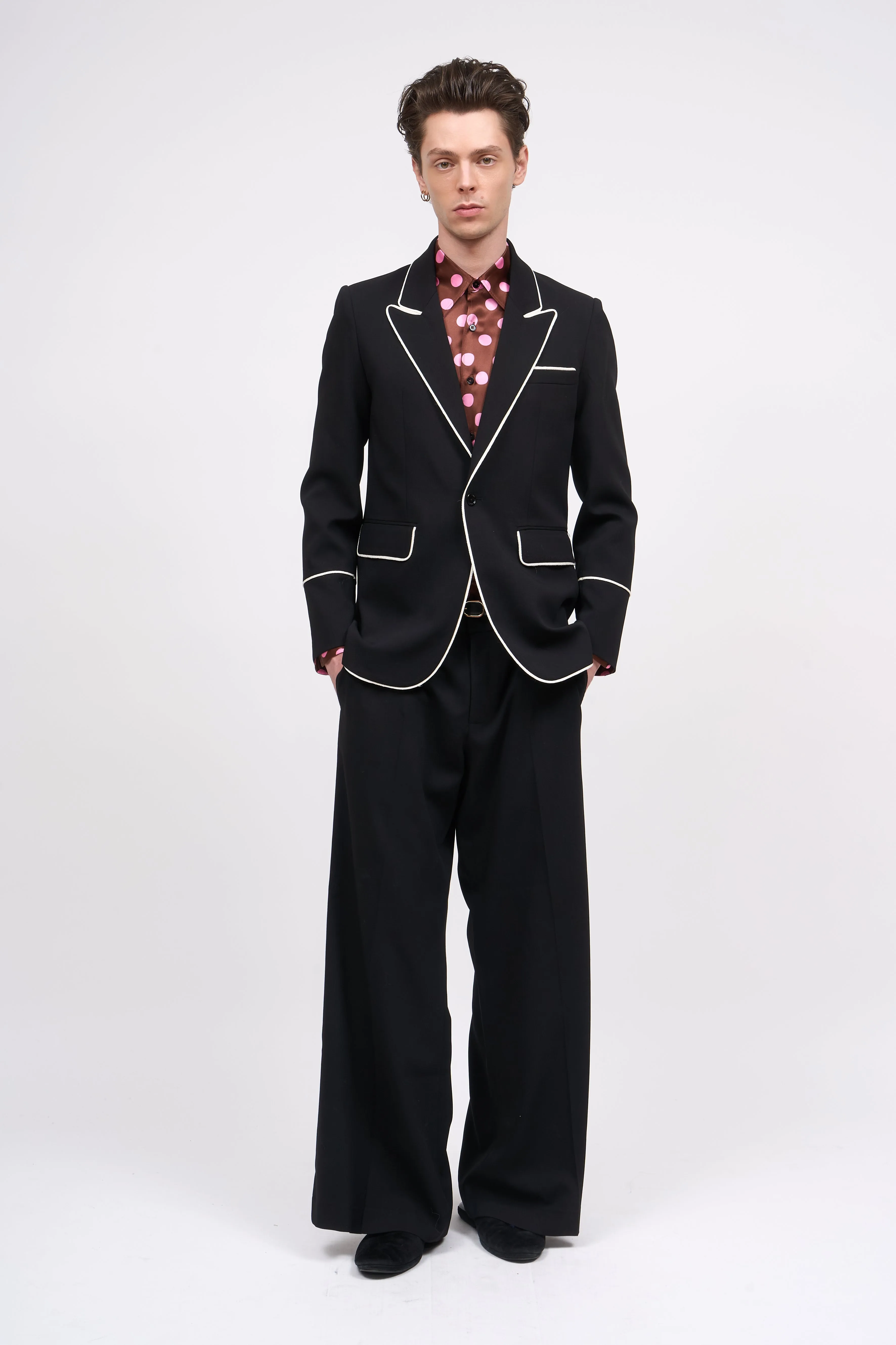 Veste de costume "smocking" en twill de laine sold by Paul & Joe