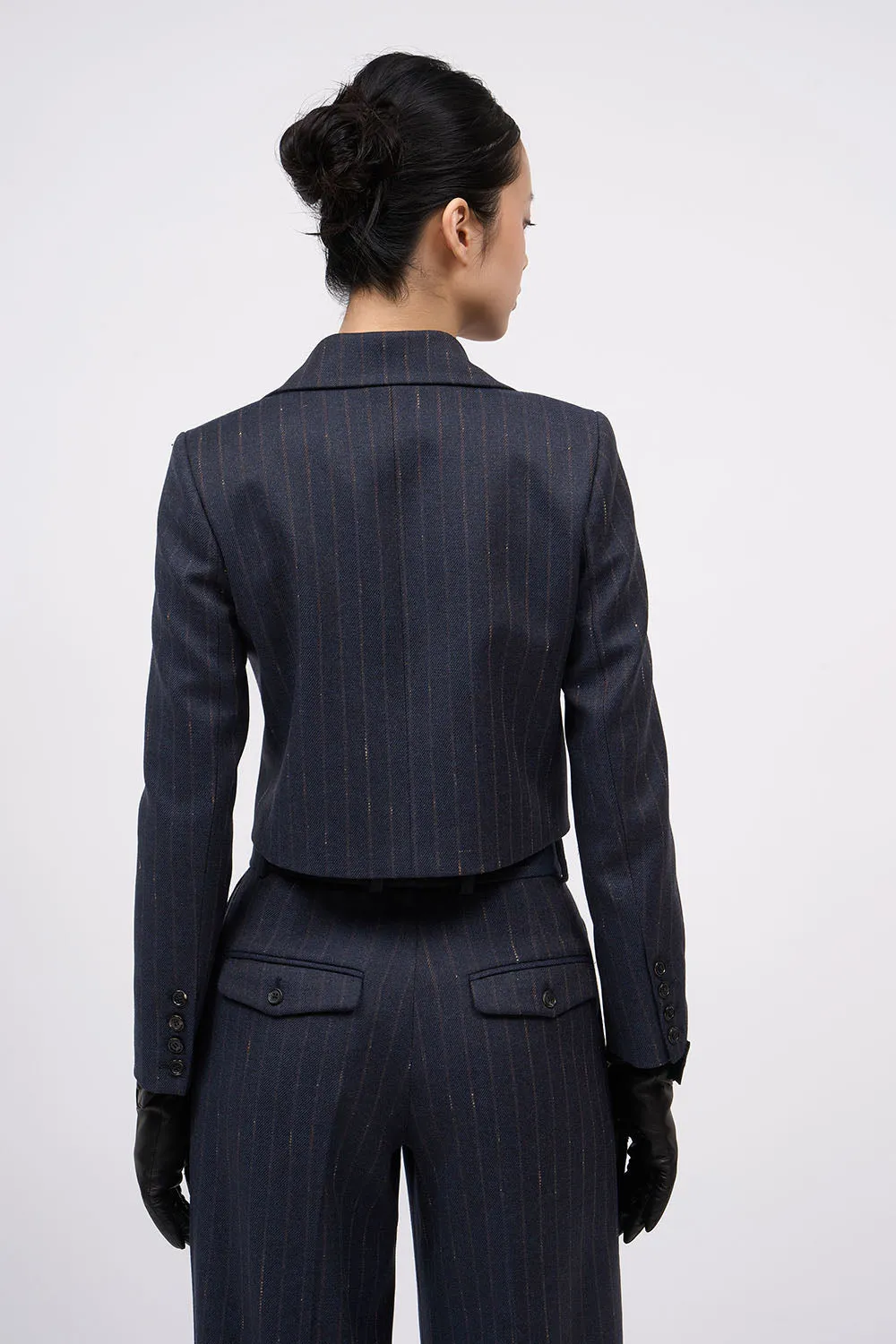 Veste courte en twill de laine rayé sold by Paul & Joe product image thumbnail 3