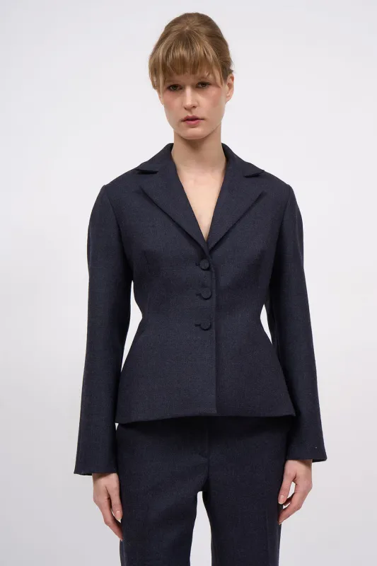 Veste tailleur cintrée en twill de laine made by Paul & Joe