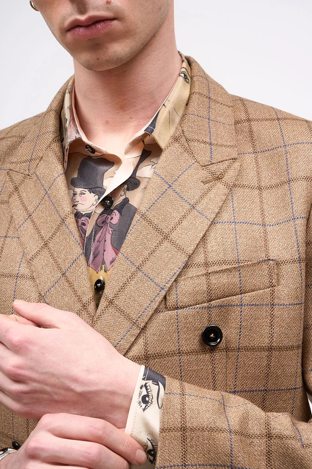 Veste ajustée en tweed de laine à carreaux sold by Paul & Joe product image thumbnail 4